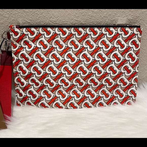 NEW Burberry Monogram Zip Pouch - Picture 2 of 10